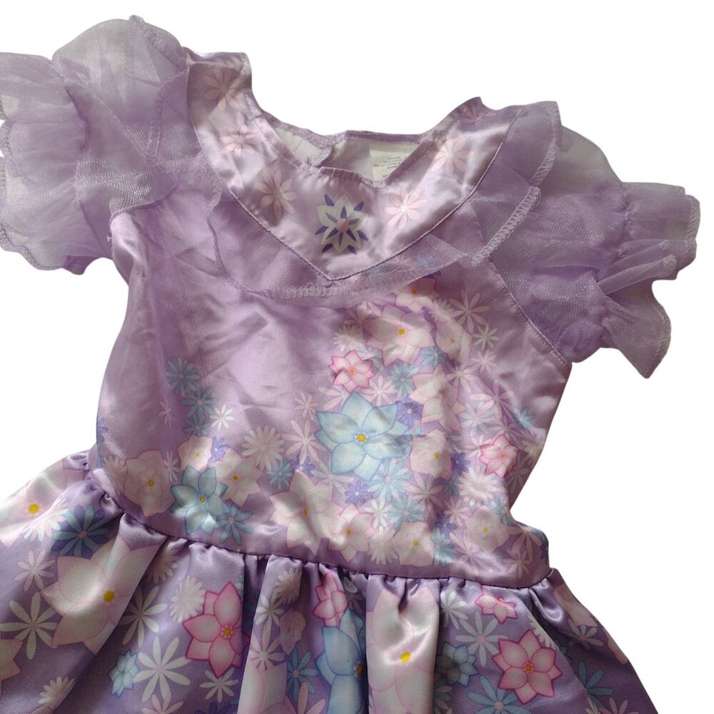 Disney Encanto Isabela Girls Costume 4-6X Purple Floral Fantasy Play Dress Up - Picture 3 of 9